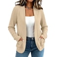thumbnail image 1 of OGLCCG Cardigans for Women Classic Casual Lightweight Open Front Ribbed Knit Cardigan Sweaters with Pockets S-XXL, 1 of 6