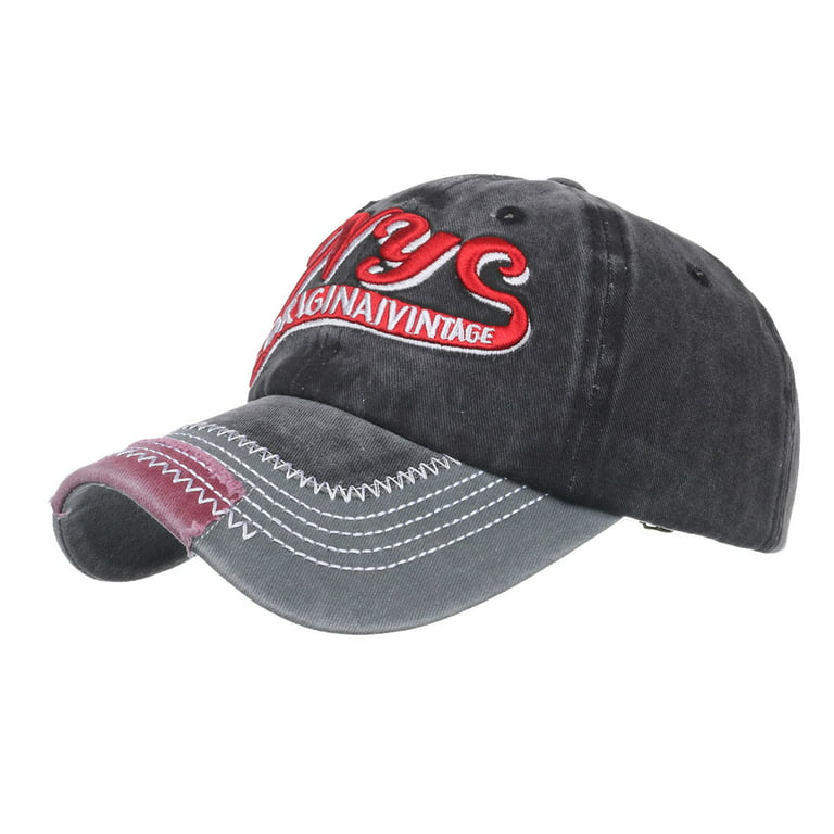 OGLCCG Classic Retro Trucker Cap Washed Plain Adjustable Breathable  Baseball Cap Outdoor Hiking Snapback Hats Gifts for Men Women 