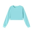 thumbnail image 1 of OGLCCG Cropped Sweatshirts for Girls Oversized Crewneck Long Sleeve Pullover Tops Fall Winter Classic Lightweight Cotton Shirts 3-15 Years, 1 of 6