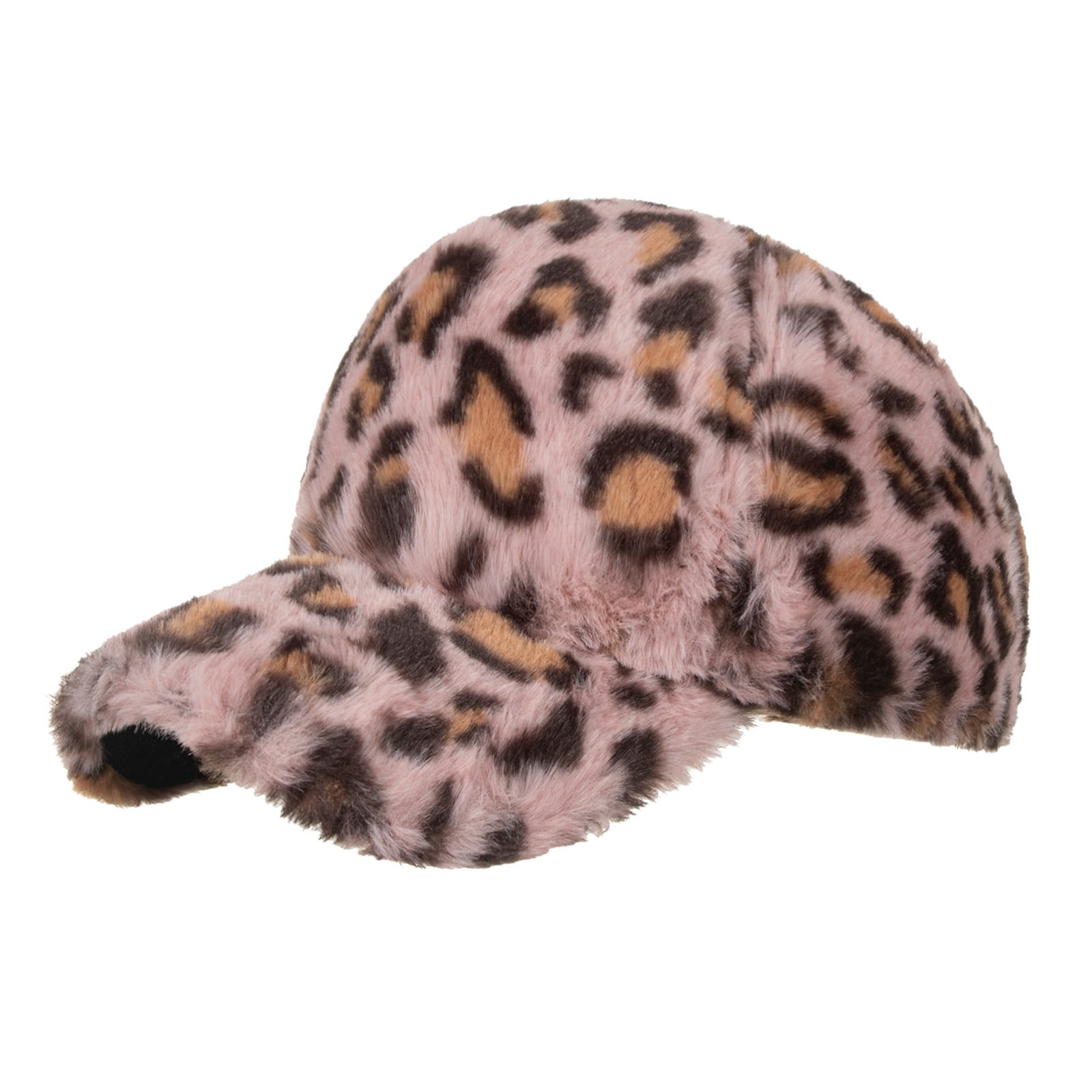 OGLCCG Faux Furry Baseball Cap Men Women Adjustable Warm Leopard Printed  Fleece Dad Hats Plush Winter Hip-Hop Snapback Trucker hat