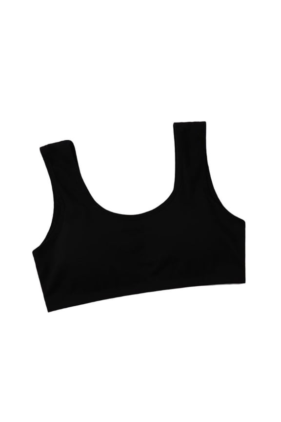 Fixed Padding Training Bras for Girls, Cotton Seamless Cami Sports Bras for Teens 9-16, Soft Elastic Wireless First Bras for Girls