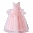 thumbnail image 1 of OGLCCG Flower Girl's Embroidery Tulle Lace Maxi Wedding Dress Sleeveless Princess Full Length Long Dress Birthday Pageant Party Dance Evening Gown, 1 of 7