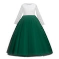 thumbnail image 1 of OGLCCG Flower Girl's Tulle Lace Maxi Wedding Dress Long Sleeve Princess Long Dress Birthday Pageant Party Dance Evening Gown 3-12T, 1 of 6