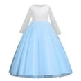 thumbnail image 1 of OGLCCG Flower Girl's Tulle Lace Maxi Wedding Dress Long Sleeve Princess Long Dress Birthday Pageant Party Dance Evening Gown 3-12T, 1 of 5