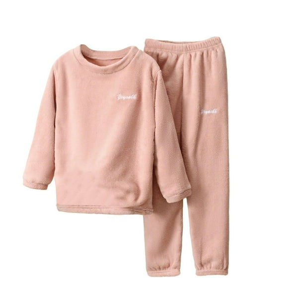 OGLCCG Fluffy Pajamas Set for Boys Girls Soft Comfy Fleece Pjs Pullover Tops and Long Pants 2 Piece Plush Winter Fuzzy Sleepwear Sets 2-14 Years