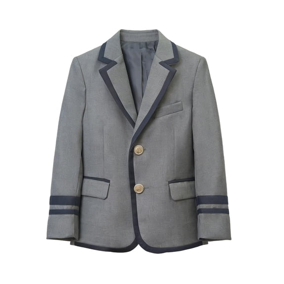 OGLCCG Girl's Formal Blazers Casual Contrast Collar Durable Button Long Sleeve Suit Jackets Dress School Uniform Sport Coats with Pockets 2-12 Years