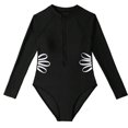 thumbnail image 1 of OGLCCG Girl's One Piece Rash Guard Long Sleeve Swimsuits Zipper Surfing Bathing Suits UPF 50+/Sun Protection Hawaiian Swimwear 6-15 Years, 1 of 4