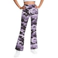 thumbnail image 1 of OGLCCG Girl's Thermal Fleece Lined Flare Leggings High Waisted Stretch Bell Bottom for Kids Camouflage Print Winter Warm Yoga Pants 5-16 Years, 1 of 5
