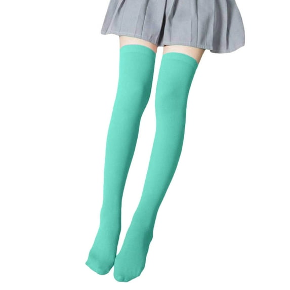 OGLCCG Girl's Thigh High Socks Over the Knee Socks for Girls Solid Color Stretch Soft Long Knee High Stockings for kids 2-12 Years