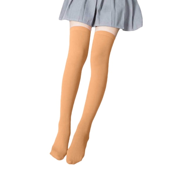 OGLCCG Girl's Thigh High Socks Over the Knee Socks for Girls Solid Color Stretch Soft Long Knee High Stockings for kids 2-12 Years