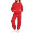 thumbnail image 1 of OGLCCG Girls 2 Piece Tracksuit Outfits Drop Shoulder Long Sleeve Hoodie and Sweatpants Lightweight Fleece Lined Sweatshirt Set with Pockets 4-15 Years, 1 of 4