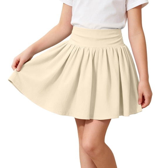 OGLCCG Girls Athletic Skort High Waist Pleated Tennis Skirts with Lining Shorts Butterfly Flowy School Golf Skirts with Pockets 5-16 Years