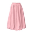 thumbnail image 1 of OGLCCG Girls Bubble Long Skirt Y2k Elastic Waist A-Line Pleated Ruffle Flowy Balloon Maxi Skirts Casual Summer Trendy Swing Skirts 5-15 Years, 1 of 7