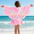 thumbnail image 1 of OGLCCG Girls' Butterfly Swim Cover Up Hooded Terry Zip-Up Bathing Towel Suit Wrap with Pockets Beach Pool Clothes Size 4-15, 1 of 8