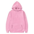 thumbnail image 1 of OGLCCG Girls Casual Hoodies Long Sleeve Cute Oversized Fleece Lined Pullover Tops with pocket Loose Solid Color Sweatshirt 2-13 Years, 1 of 4