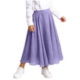 thumbnail image 1 of OGLCCG Girls Cotton Linen Maxi Skirts High Waist Pleated A-Line Flowy Swing Long Skirts Solid Color Summer Boho Beach Skirts 4-15 Years, 1 of 6