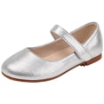 thumbnail image 1 of OGLCCG Girls Dress Shoes Kids Mary Jane Ballet Flats Round Toe Hook and Loop Non Slip Sole Princess Shoes for Birthday Party Size 4-11, 1 of 6