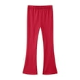 thumbnail image 1 of OGLCCG Girls Flare Leggings Solid Color Soft School Uniform Bell Bottoms Pants High Waisted Flared Leggings for Teen Girls 3-14 Years, 1 of 5