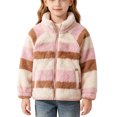 thumbnail image 1 of OGLCCG Girls Fleece Jacket Full Zip Plush Sherpa Faux Fur Winter Coat for Girls Warm Lightweight Cozy Teddy Coat with Pockets 2-10 Years, 1 of 6