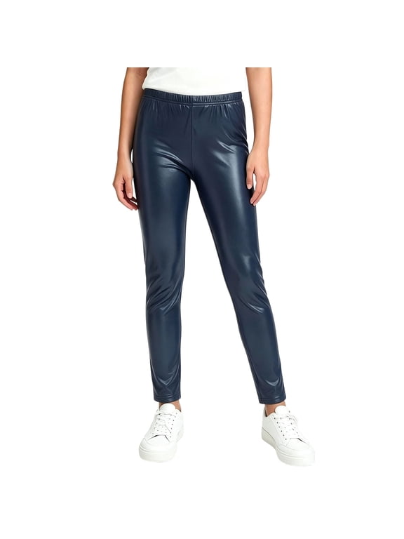 Girls Metallic Leggings High Waisted Kids Yoga Pants Stretch Shiny Running Dance Tights for Teen School Workout Size 2-13