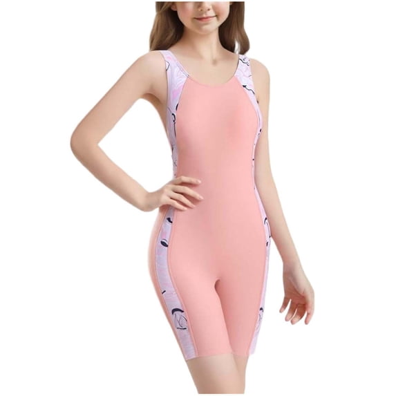 OGLCCG Girls One Piece Swimsuit Kids Sport Competitive Bathing Suit Teens Athletic School Boyleg Swimming Swimwear 5-15 Years