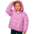 thumbnail image 1 of OGLCCG Girls Pullover Puffer Jacket Oversized Quilted Long Sleeve Hooded Down Coat Lightweight Packable Warm Pullover Tops 4-14 Years, 1 of 8