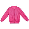 thumbnail image 1 of OGLCCG Girls Sequin Jacket Kids Glitter Sparkle Long Sleeves Full Zipper Bomber Coat Kids Birthday Party Shiny Dance Shiny Outwear 2-10 Years, 1 of 4