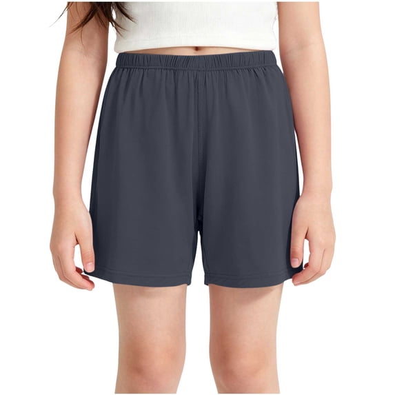 OGLCCG Girls Shorts Kids Summer Casual Elastic Waist Pull On Shorts with Soft Comfy Lounge Shorts for Everday 9-19 Years
