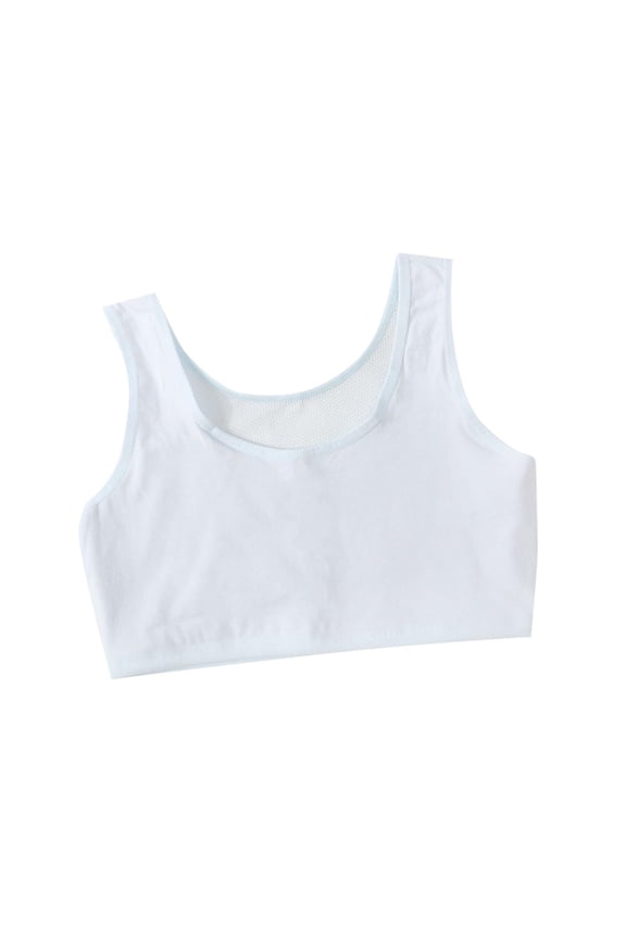 Girls Soft Training Bras 12-15 Years Cotton Seamless Wireless First Bras for Girls Elastic Sports Bras with Removable Padding