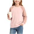 thumbnail image 1 of OGLCCG Girls' Sweaters Cable Knit Long Sleeve Pullover Sweater Casual Kids Fall Winter Crew Neck Jumper Top(Pink,9-10 Years), 1 of 7