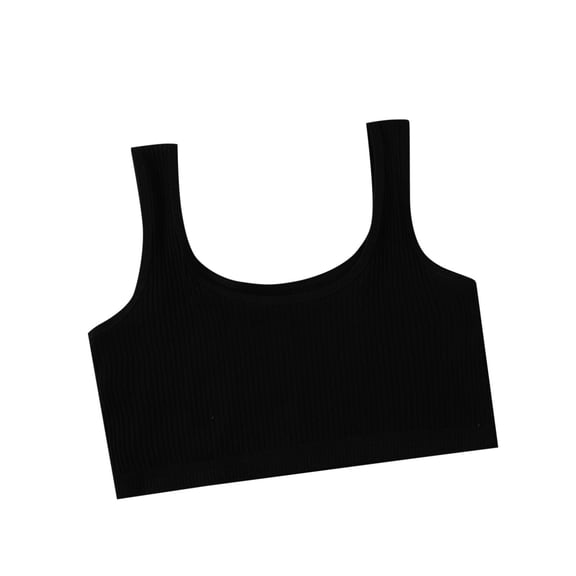 OGLCCG Girls' Training Bra 6-13 Years Cotton Seamless Wireless No Pads First Bras Elastic Breathable Sports Bras with Chest Double Lined