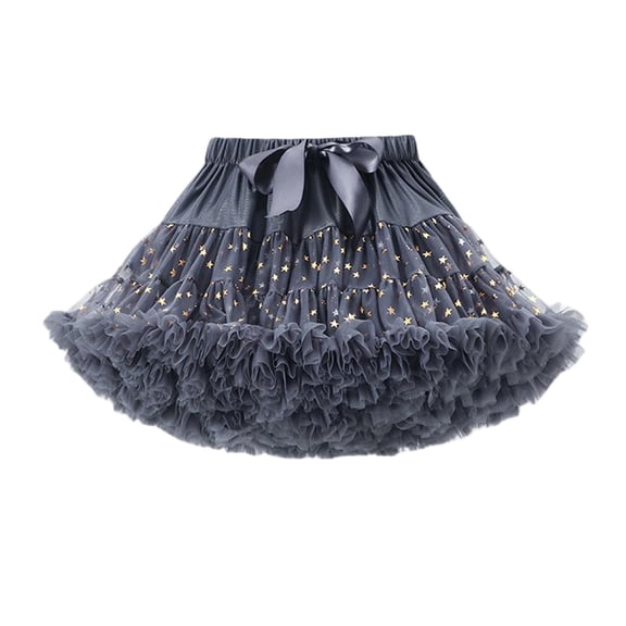 OGLCCG Girls Tutu Skirt Princess Fluffy Soft Tulle Ballet Birthday Party Pettiskirt Cute Bow Elastic Waist Chiffon Dance Multilayer Skirt 0-10 Years