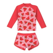 Aihuaihua Girls Bikini Swimwear 3 Piece Set with Rash Guard and Pants ...