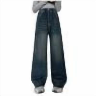 OGLCCG Girls Wide Leg Jeans Trendy Star Embroidery Baggy Denim Pants with Pockets Teen Youth Elastic Waist Y2K Streewear Jeans 5-15 Years