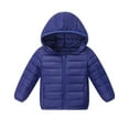 thumbnail image 1 of OGLCCG Girls Winter Hooded Puffer Jackets Lightweight Full Zip Quilted Puffer Down Coat with Pockets Solid Color Warm Outerwear 4-14 Years, 1 of 3