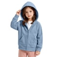 thumbnail image 1 of OGLCCG Girls Zip Up Hoodies Long Sleeve Hooded Sweatshirts Casual Lightweight Cotton Workout Jacket with Pockets 2-13 Years, 1 of 4
