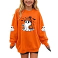 thumbnail image 1 of OGLCCG Halloween Sweatshirt for Girl Ghost Pumpkin Prints Cute Crewneck Long Sleeve Tops Festival Pullover Tops,Size 3, 1 of 6