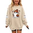 thumbnail image 1 of OGLCCG Halloween Sweatshirt for Girl Ghost Pumpkin Prints Cute Crewneck Long Sleeve Tops Festival Pullover Tops,Size 7, 1 of 6