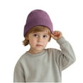 thumbnail image 1 of OGLCCG Kids Beanie Hat Toddler Boys Girls Wool Knitted Warm Soft Coral Thick Cuffed Winter Hat Solid Color Beanie Cap for Cold Weather 1-4 Years, 1 of 5