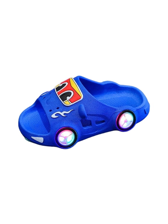 Kids' Boys Girls Light Up Sandals LED Flashing EVA Cloud Slippers Open Toe Soft Slides Lightweight Non-slip Unisex Cozy Summer Flip Flop Shoes