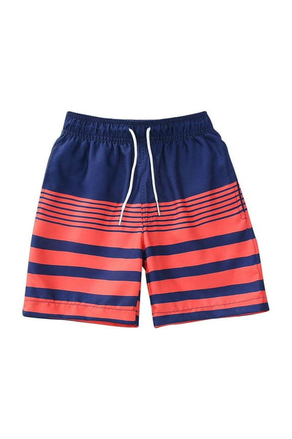 Kids Boys Swim Trunks UPF 50+ Bathing Swim Shorts for Toddler Quick Dry Elastic Waist Mesh Beach Boardshorts Swimsuit 3-13 Years