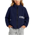 thumbnail image 1 of OGLCCG Kids Fleece Jacket Boys Girls Long Sleeve Full Zip Coat Comfy Casual Fall Winter Warm Jacket with Pockets Size 2-14, 1 of 8