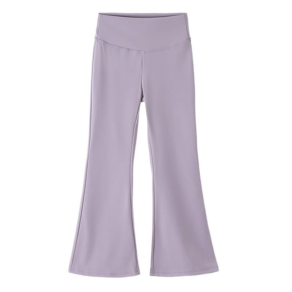 OGLCCG Kids Girl's Flare Leggings High Waist Full Length Bell Bottom Pants for Teen Solid Color Stretch Soft Athletic Yoga Leggings 3-15Years