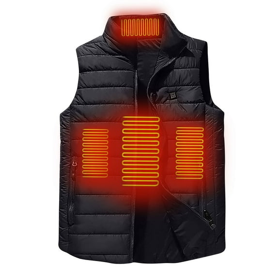 OGLCCG Kids Heated Vest for Boys and Girls Lightweight Electric Heating Puffer Vest 4 Heating Zones Warm Sleeveless Heated Jackets 11-16 Years