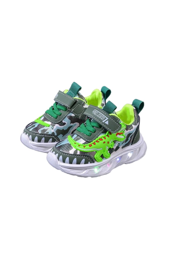 Kids Light Up Shoes Led Flash Sneakers for Boys Girls Lightweight Outdoor Athletic Mesh Breathable Gym Running Sneakers