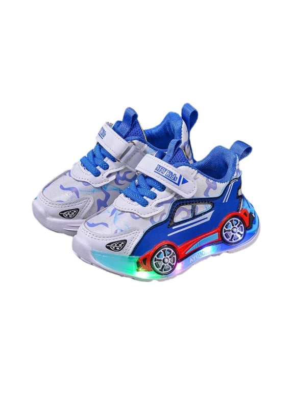 Kids Light Up Shoes Toddler Girls Boys Breathable Led Flashing Sneakers Outdoor Lightweight Athletic Mesh Gym Running Sneakers