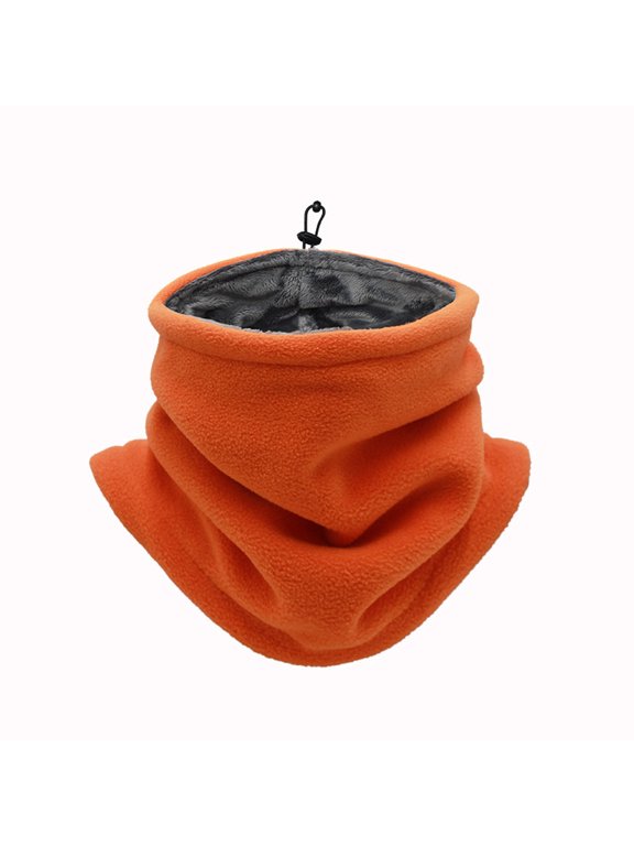 Kids Neck Warmer,Thermal Winter Neck Gaiter,Fleece Lined Infinity Scarf for Boys Girls,Ski Mask for Cold Weather(Orange,6-13Years)