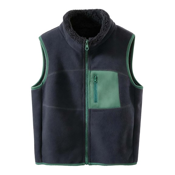 OGLCCG Kids Polar Fleece Vest Zip Up Lightweight Soft Sleeveless Jacket Vest for Boys Girls Fall Winter Windproof Outerwear with Pockets 3-17 Years