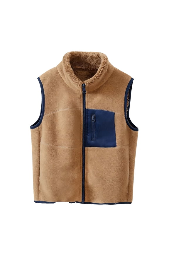 Kids Polar Fleece Vest Zip Up Lightweight Soft Sleeveless Jacket Vest for Boys Girls Fall Winter Windproof Outerwear with Pockets 3-17 Years