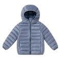 thumbnail image 1 of OGLCCG Kids Puffer Jacket Boys Girls Quilted Long Sleeve Warm Hooded Winter Padded Coat Lightweight Zipper Down Outerwear with Pockets 3-17 Years, 1 of 3